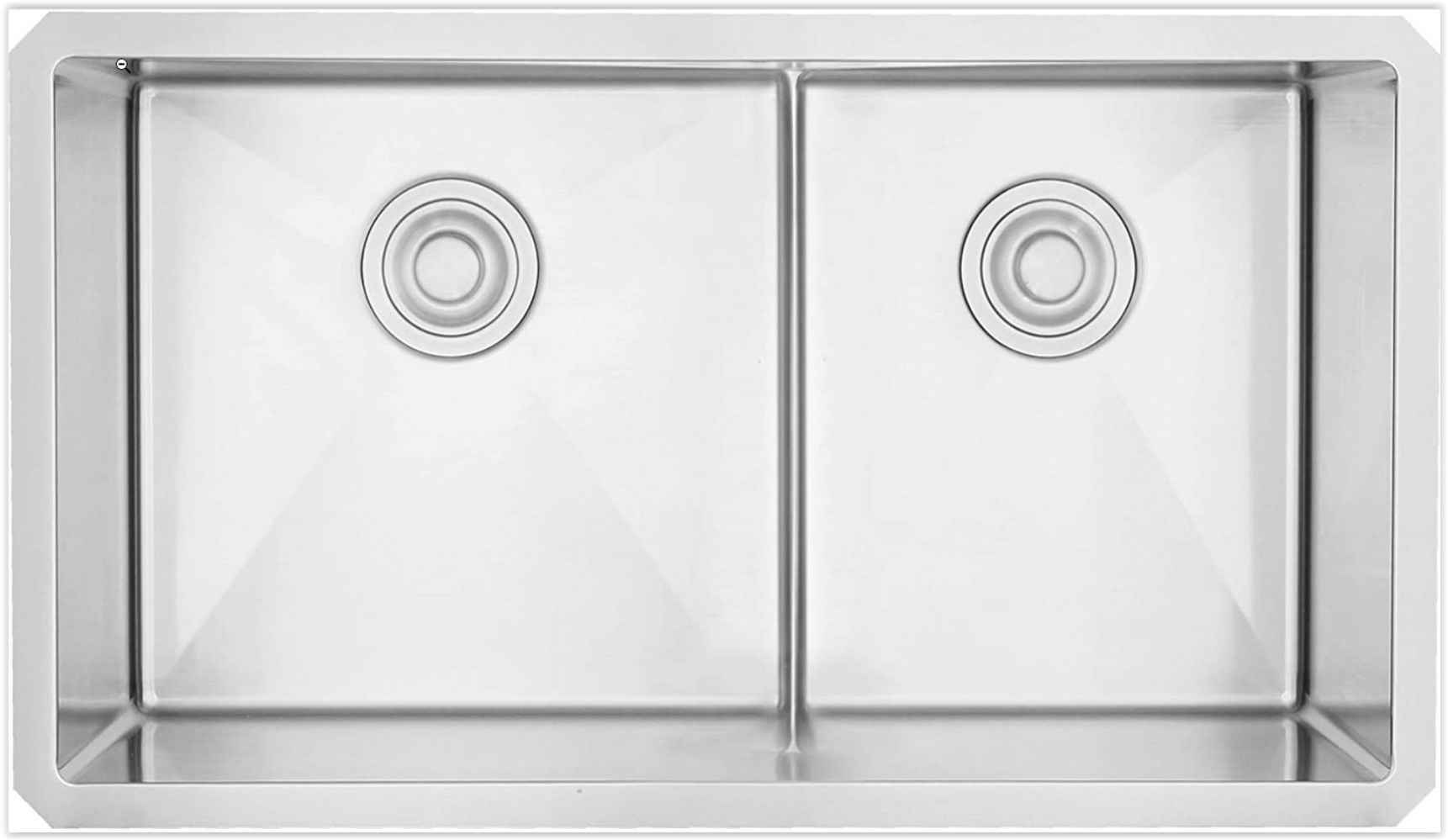 29-in. W Undermount Brushed Nickel Kitchen Sink Set For Wall Mount Drilling - Strainer Included