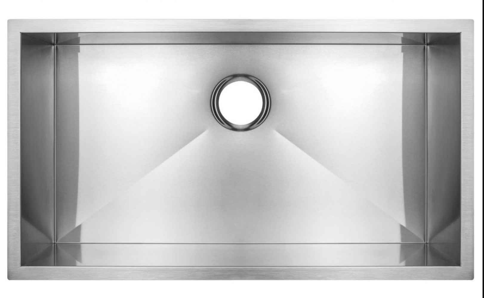 27-in. W Undermount Brushed Nickel Kitchen Sink Set For Wall Mount Drilling - Strainer Included
