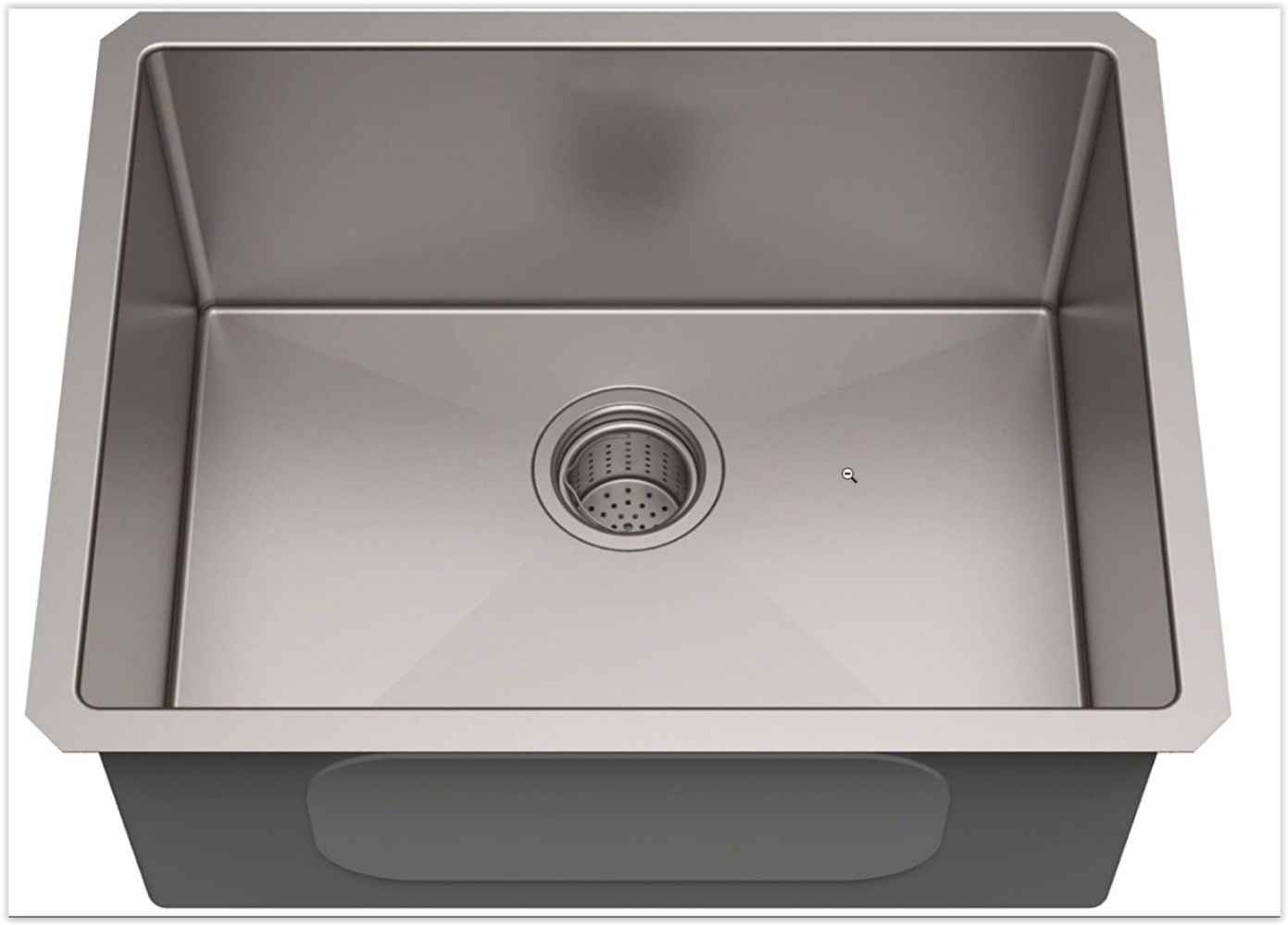 23-in. W Undermount Brushed Nickel Laundry Sink Set For Deck Mount Drilling - Strainer Included