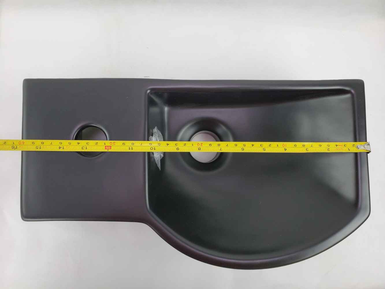 14.7-in. x 8.7-in. Rectangle Bathroom Vessel Sink Black Enamel Glaze