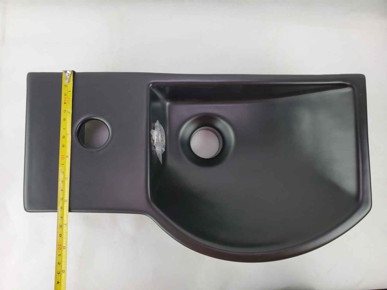 14.7-in. x 8.7-in. Rectangle Bathroom Vessel Sink Black Enamel Glaze