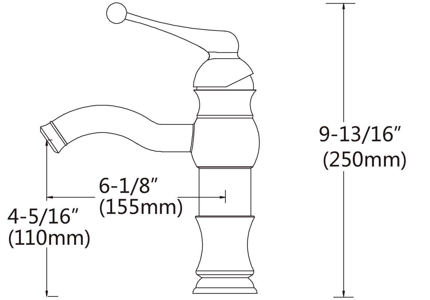 1 Hole CUPC Approved Lead Free Brass Faucet Set In Brushed Nickel Color - Overflow Drain Incl.