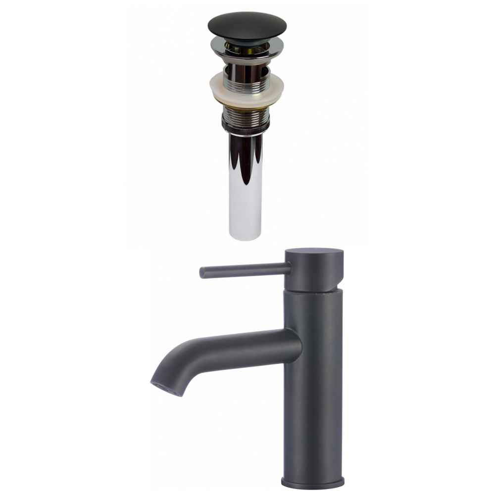 1 Hole CUPC Approved Lead Free Brass Faucet Set In Black Color - Overflow Drain Incl.