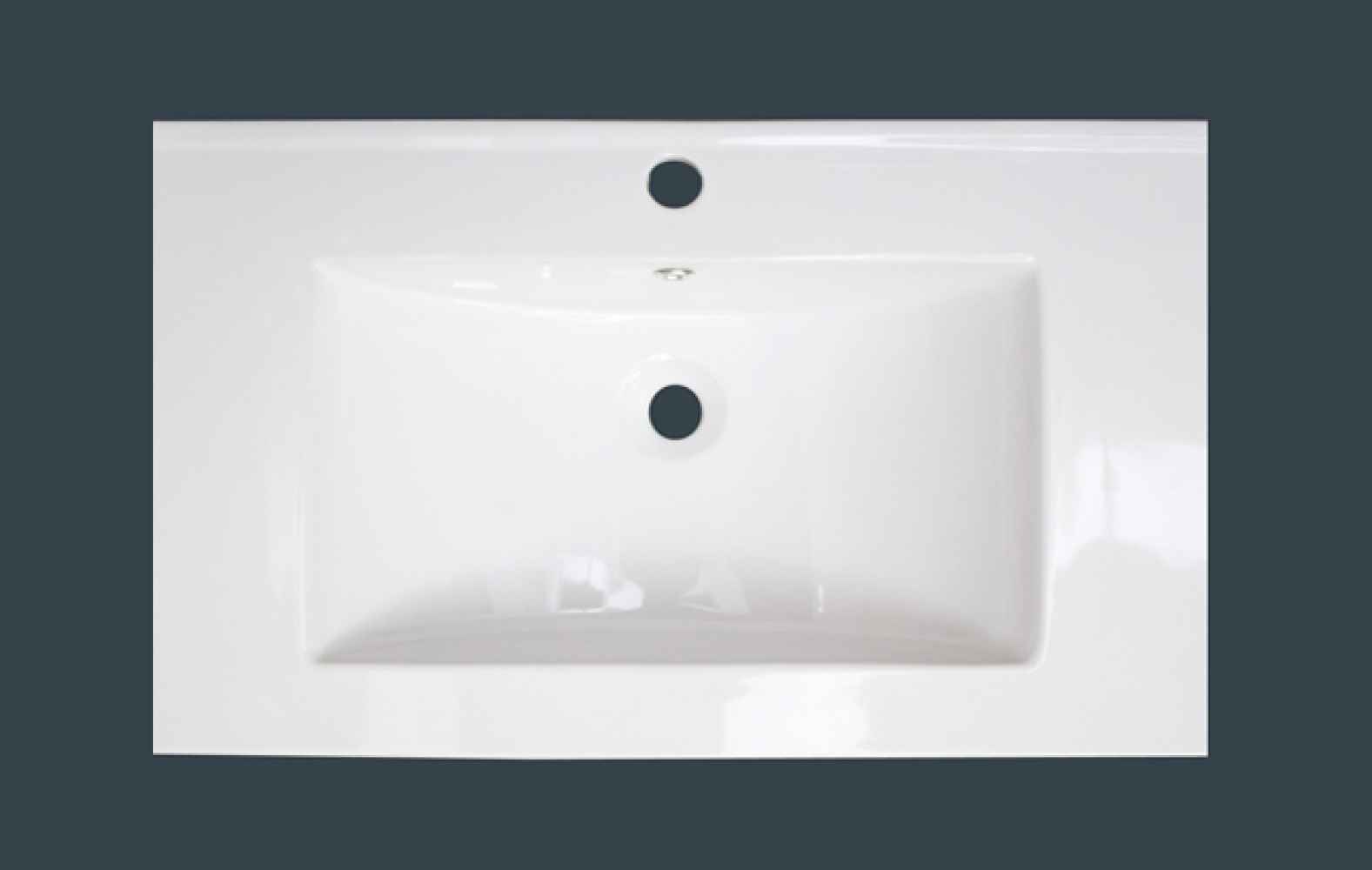 32-in. W 1 Hole Ceramic Top Set In White Color - Overflow Drain Incl.