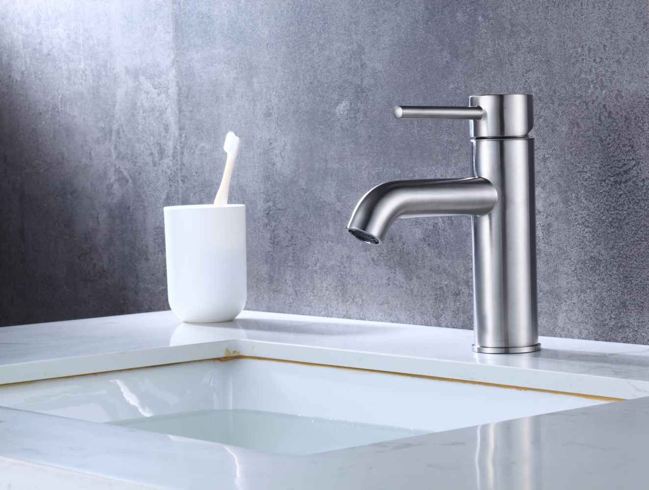 35.5-in. W 1 Hole Ceramic Top Set In White Color - Overflow Drain Incl.