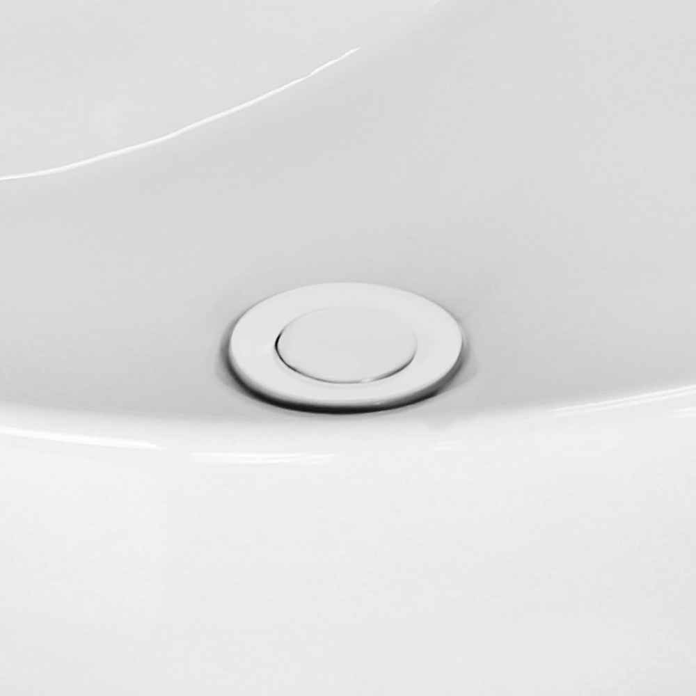 24.16-in. W 3H4-in. Ceramic Top Set In White Color - Overflow Drain Incl.