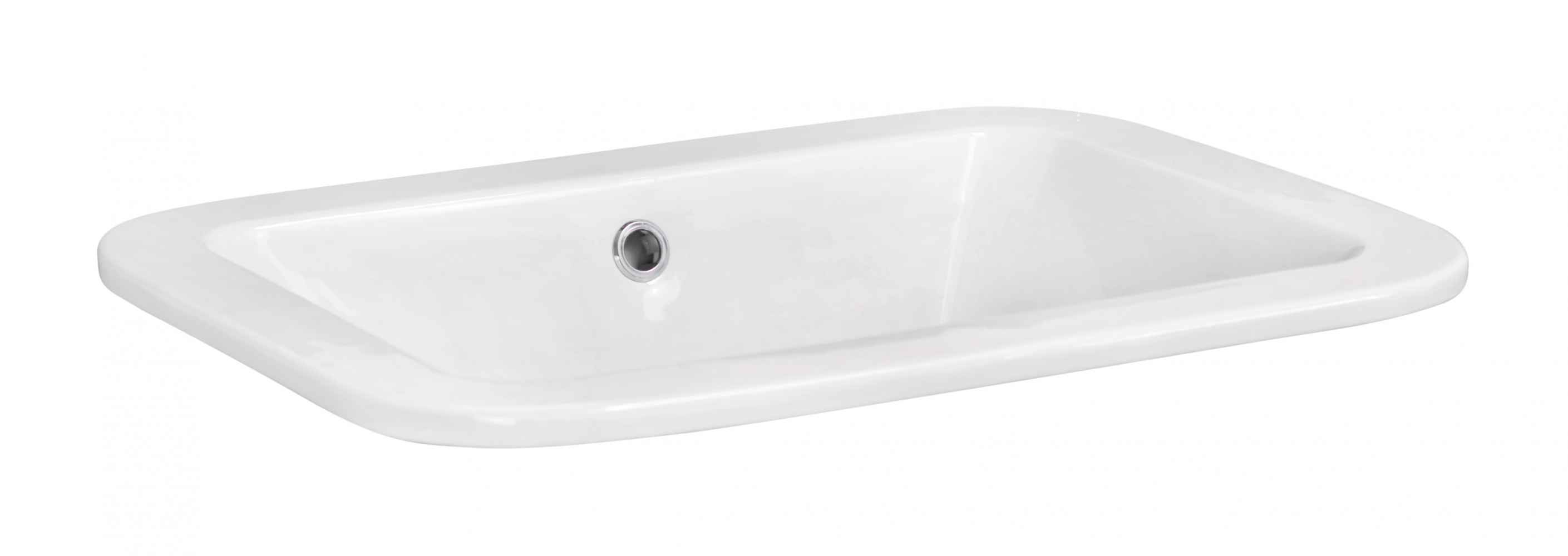 21.75-in. x 16-in. Rectangle Bathroom Vessel Sink Set White Enamel Glaze