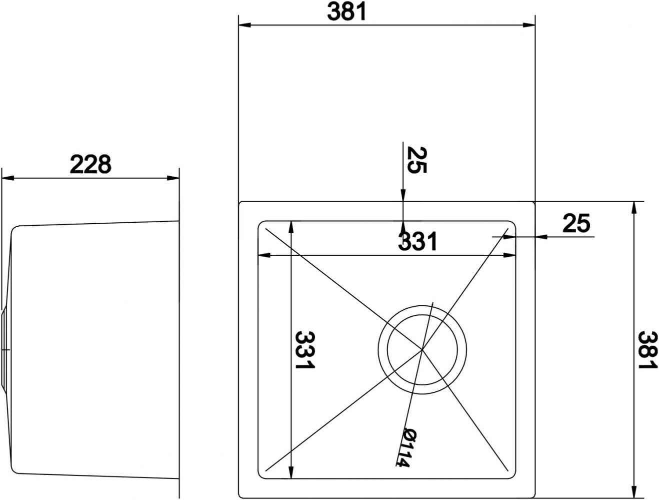 15-in. W CUPC Approved Brushed Nickel Laundry Sink With 1 Bowl And 18 Gauge