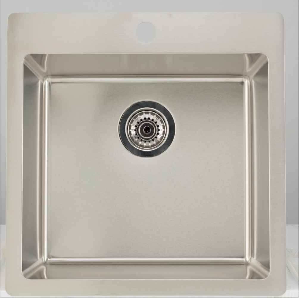 20-in. W CUPC Approved Brushed Nickel Laundry Sink With 1 Bowl And 18 Gauge