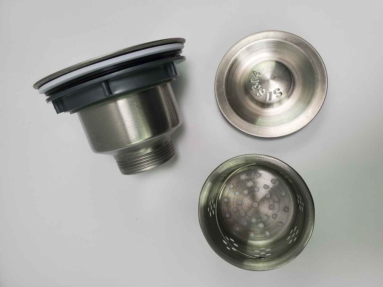 20-in. W Undermount Brushed Nickel Kitchen Sink Set For Deck Mount Drilling - Strainer Included