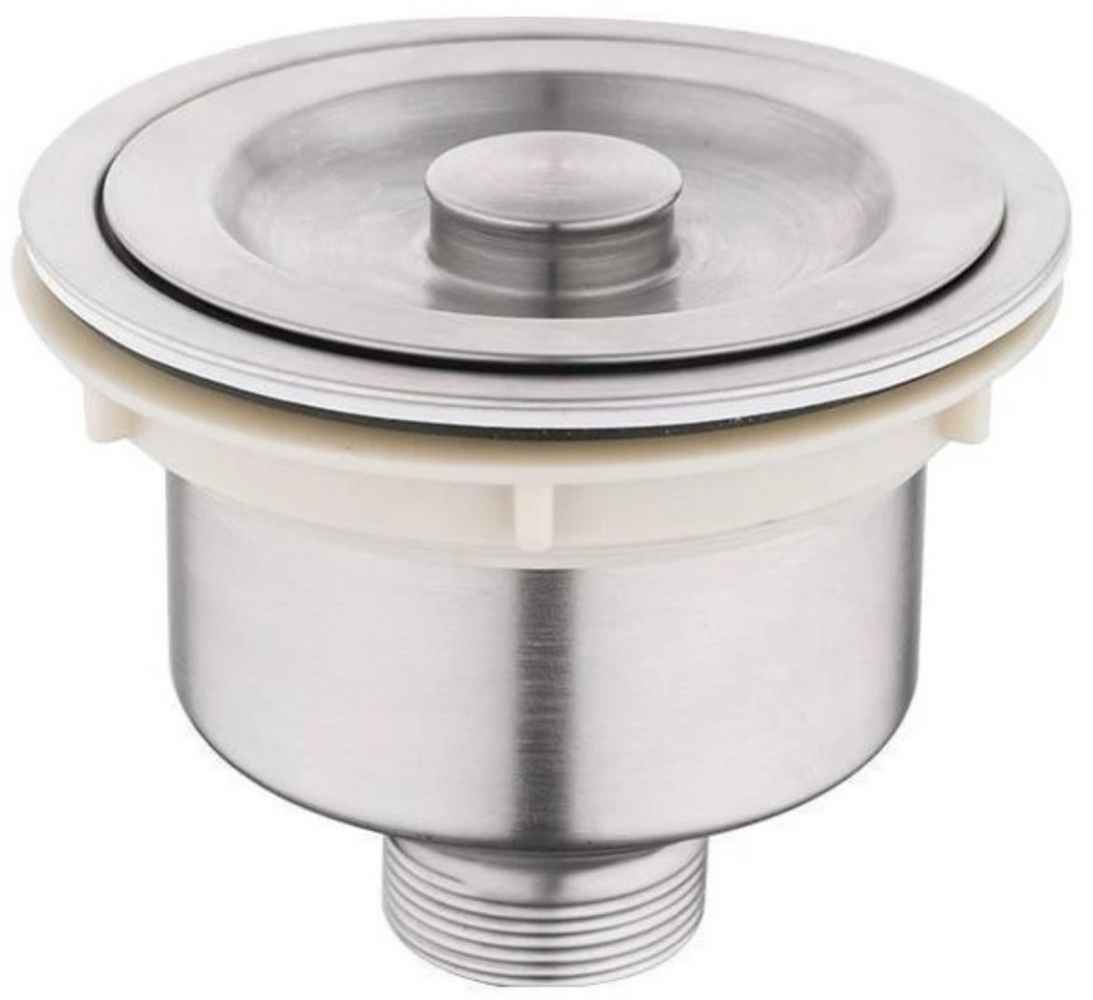 20-in. W Above Counter Brushed Nickel Kitchen Sink Set For 1 Hole Center Faucet - Strainer Included