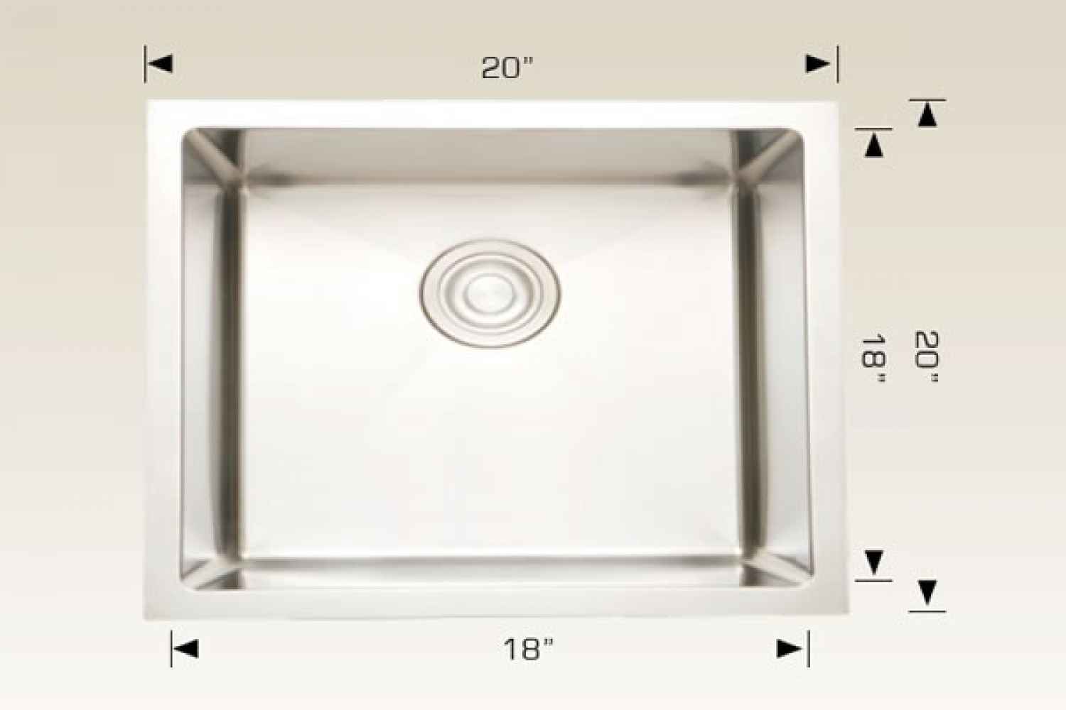 20-in. W Undermount Brushed Nickel Laundry Sink Set For Wall Mount Drilling - Strainer Included