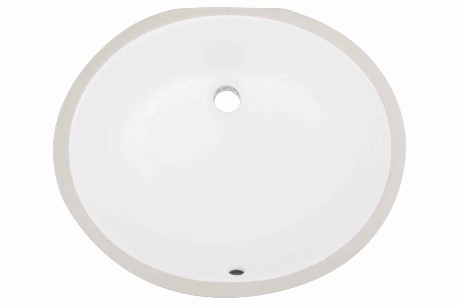 19.25-in. W CUPC Oval Bathroom Undermount Sink Set In White - Brushed Nickel Hardware - Overflow Drain Incl.