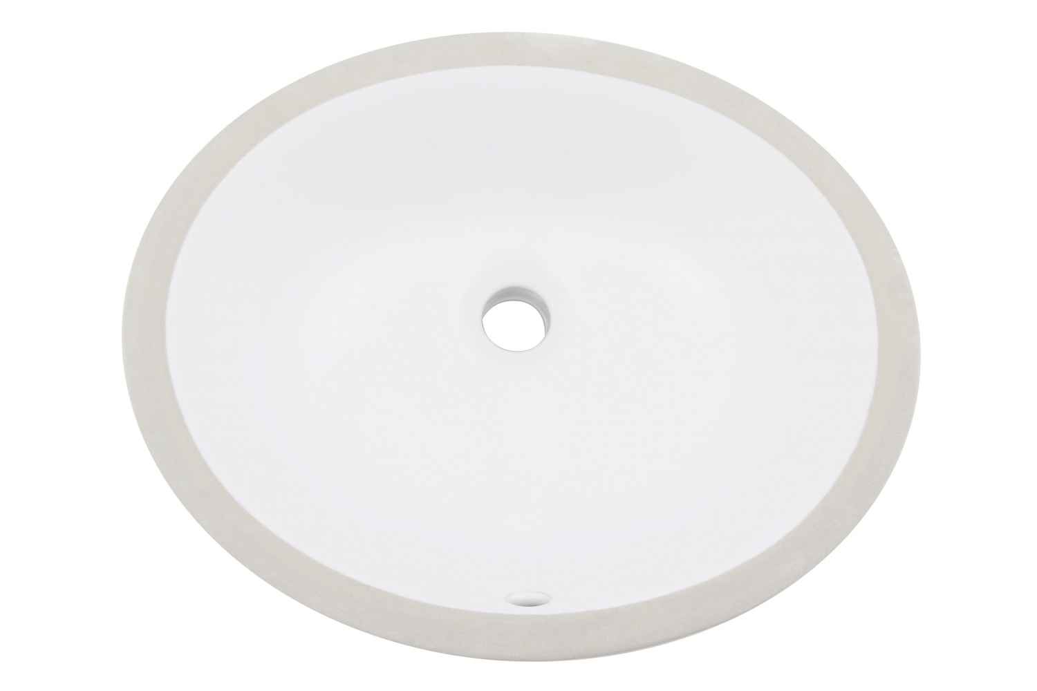 16.5-in. W CUPC Oval Bathroom Undermount Sink Set In White - Black Hardware - Overflow Drain Incl.