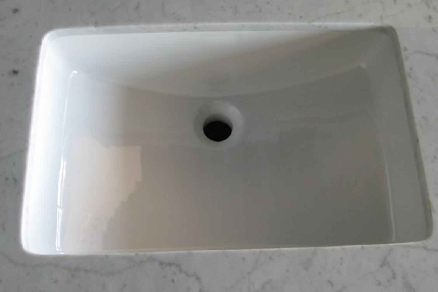 20.75-in. W CUPC Rectangle Bathroom Undermount Sink Set In White - Black Hardware - Overflow Drain Incl.