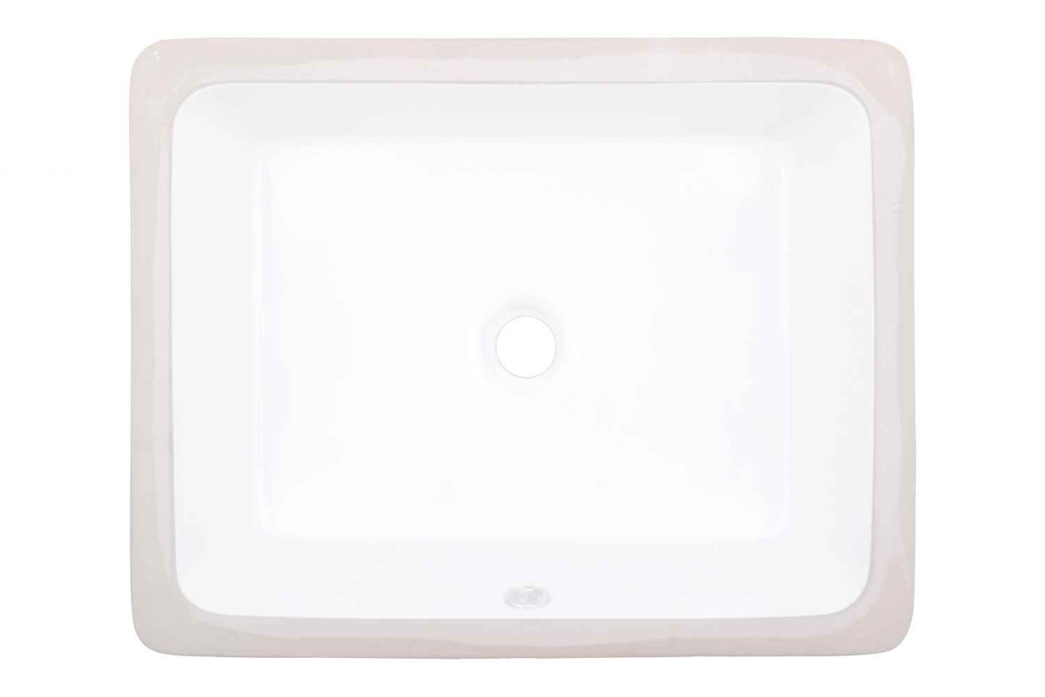 19.5-in. W CUPC Rectangle Bathroom Undermount Sink Set In White - Black Hardware - Overflow Drain Incl.