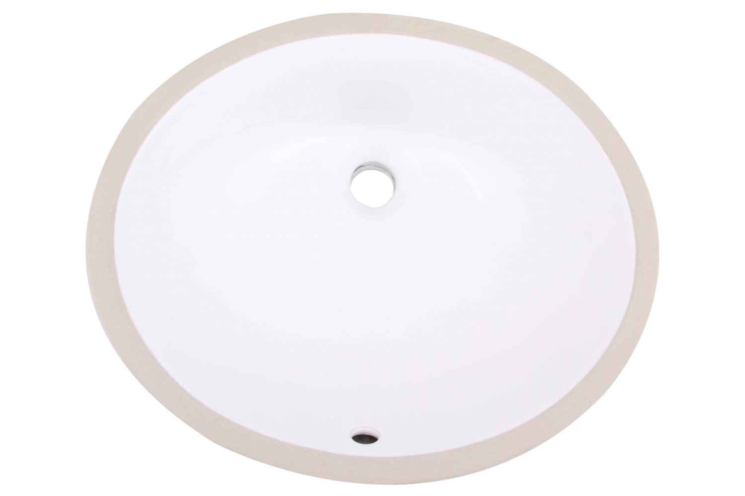 18.125-in. W CUPC Oval Bathroom Undermount Sink Set In White - Gold Hardware - Overflow Drain Incl.