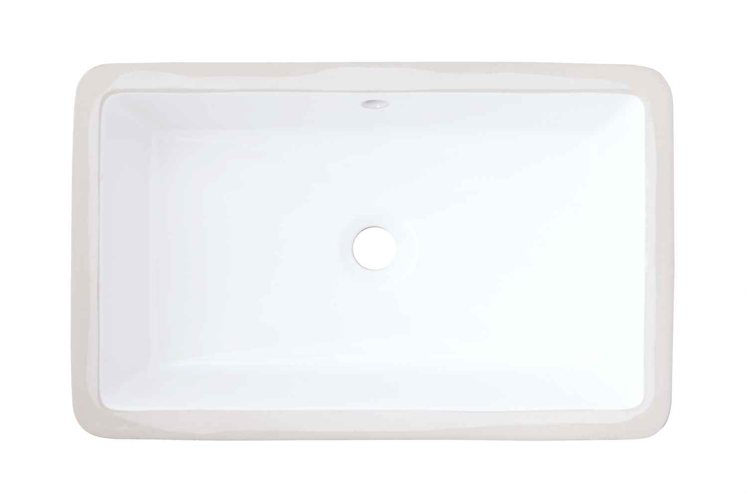 21.875-in. W CUPC Rectangle Bathroom Undermount Sink Set In White - White Hardware - Overflow Drain Incl.