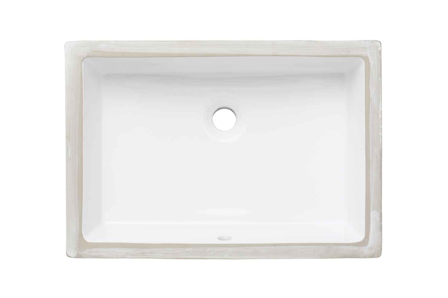 20.75-in. W CUPC Rectangle Bathroom Undermount Sink Set In White - Oil Rubbed Bronze Hardware - Overflow Drain Incl.