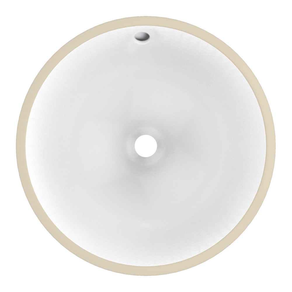 17-in. W CUPC Round Bathroom Undermount Sink Set In White - Brushed Nickel Hardware - Overflow Drain Incl.