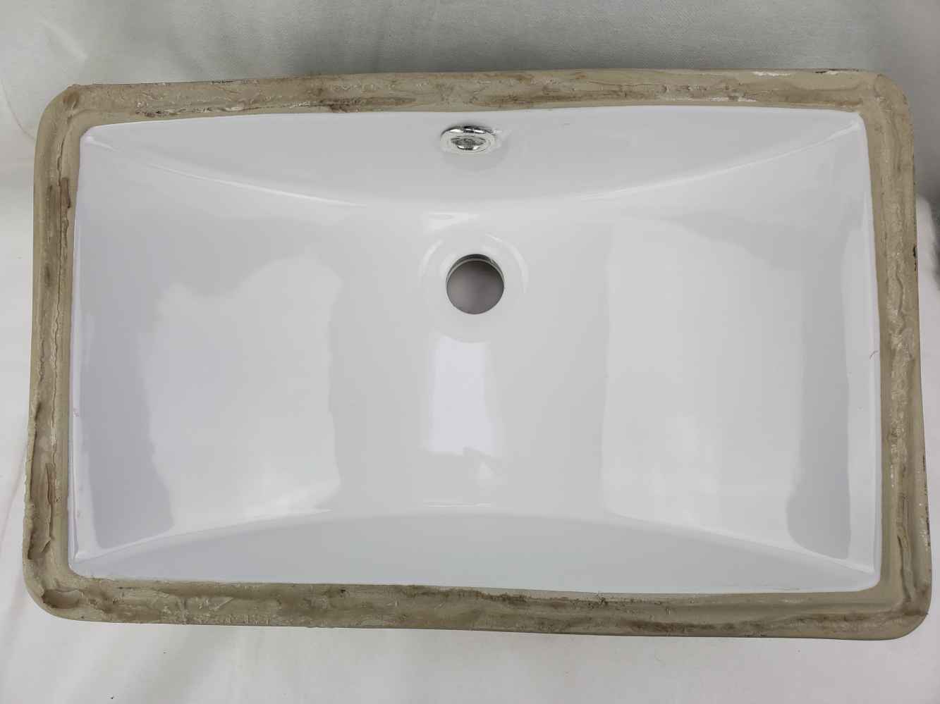 18-in. W CUPC Rectangle Bathroom Undermount Sink Set In White - Brushed Nickel Hardware - Overflow Drain Incl.