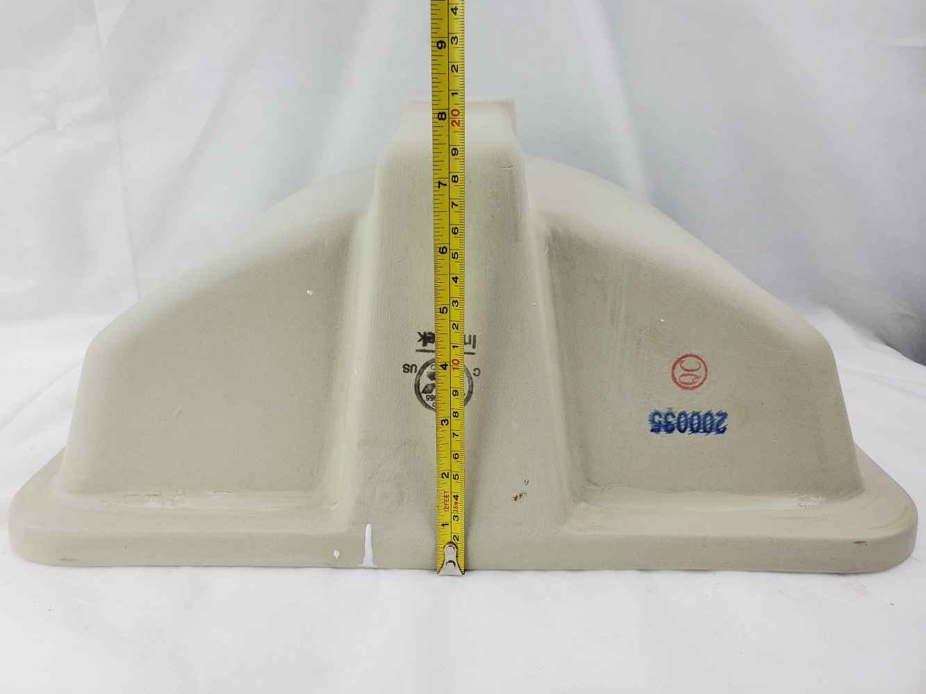 18-in. W CUPC Rectangle Bathroom Undermount Sink Set In White - Black Hardware - Overflow Drain Incl.