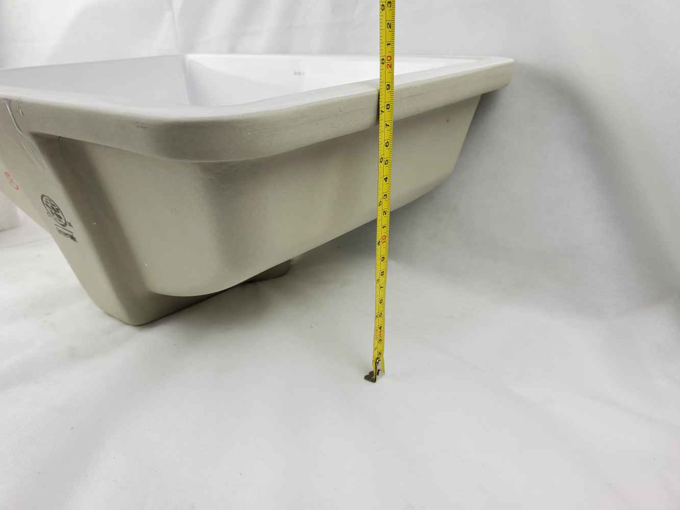 18-in. W CUPC Rectangle Bathroom Undermount Sink Set In White - White Hardware - Overflow Drain Incl.