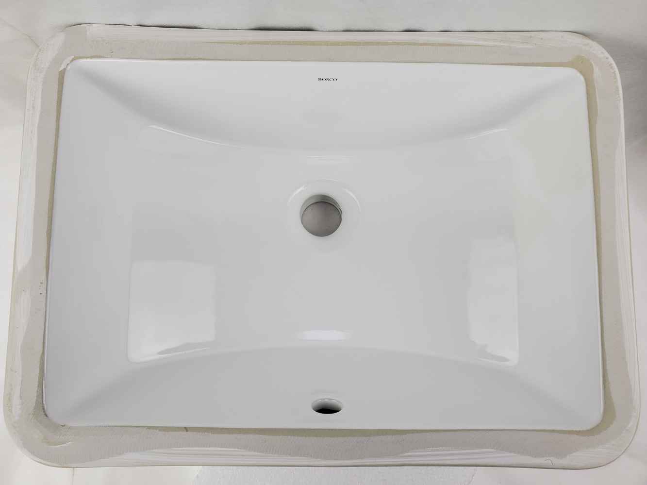18-in. W CUPC Rectangle Bathroom Undermount Sink Set In White - White Hardware - Overflow Drain Incl.
