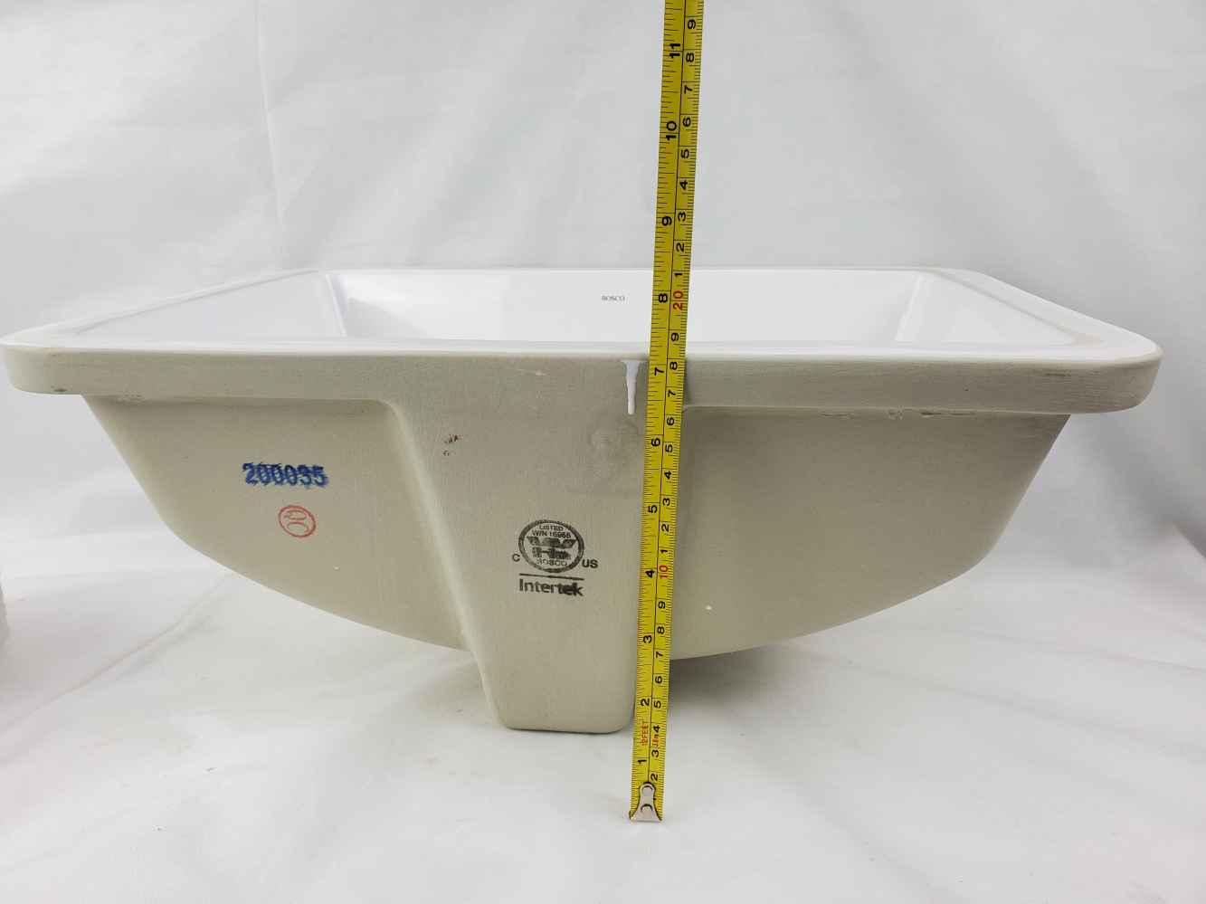 18-in. W CUPC Rectangle Bathroom Undermount Sink Set In White - White Hardware - Overflow Drain Incl.