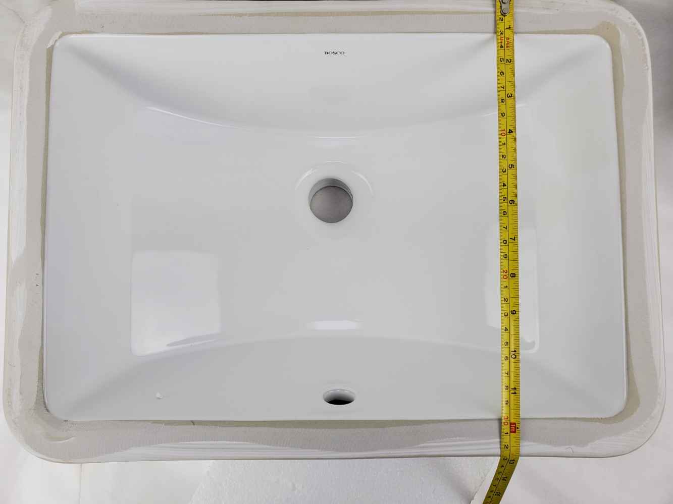 18-in. W CUPC Rectangle Bathroom Undermount Sink Set In White - Brushed Nickel Hardware - Overflow Drain Incl.