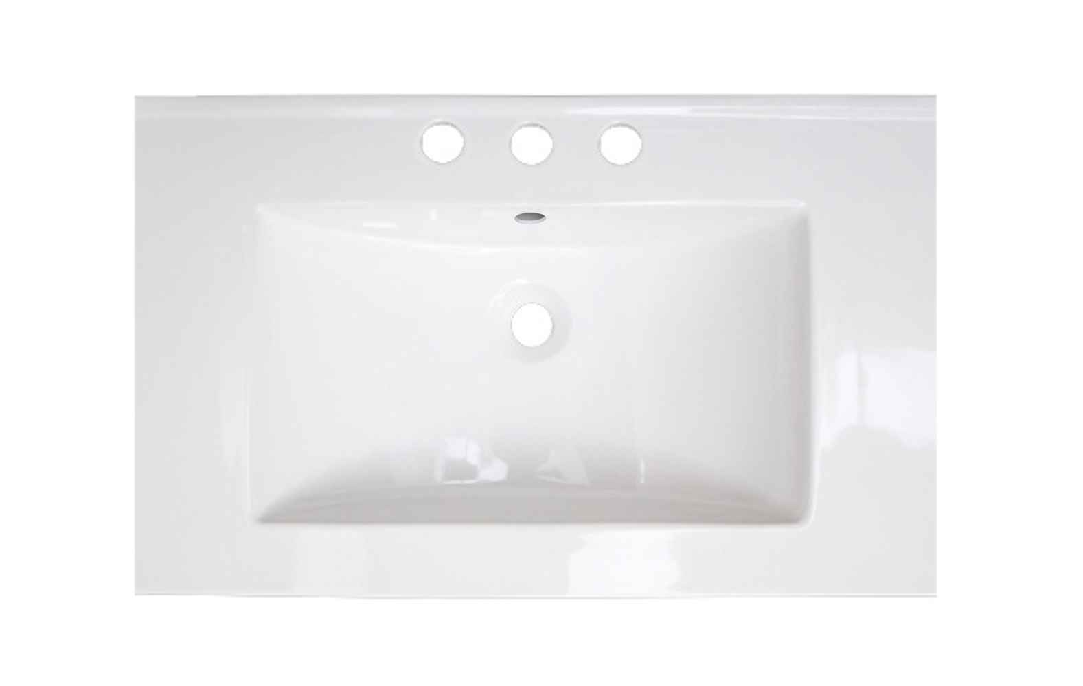 23.75-in. W 3H8-in. Ceramic Top Set In White Color - Drain Incl.