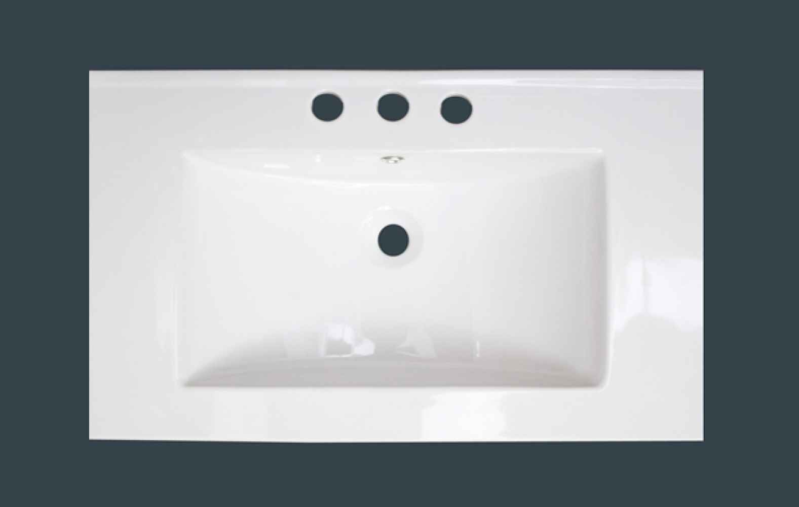 32-in. W 3H8-in. Ceramic Top Set In White Color - Overflow Drain Incl.