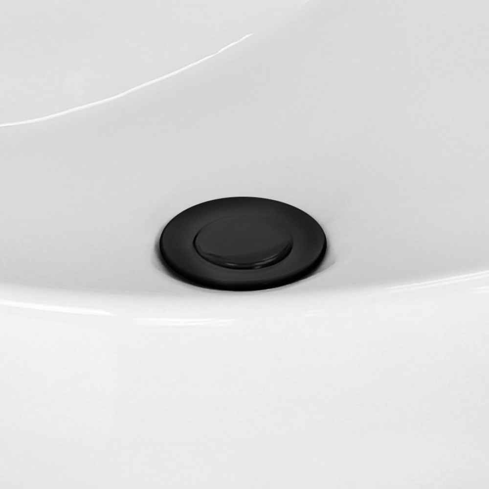 30-in. W 1 Hole Ceramic Top Set In White Color - Drain Incl.