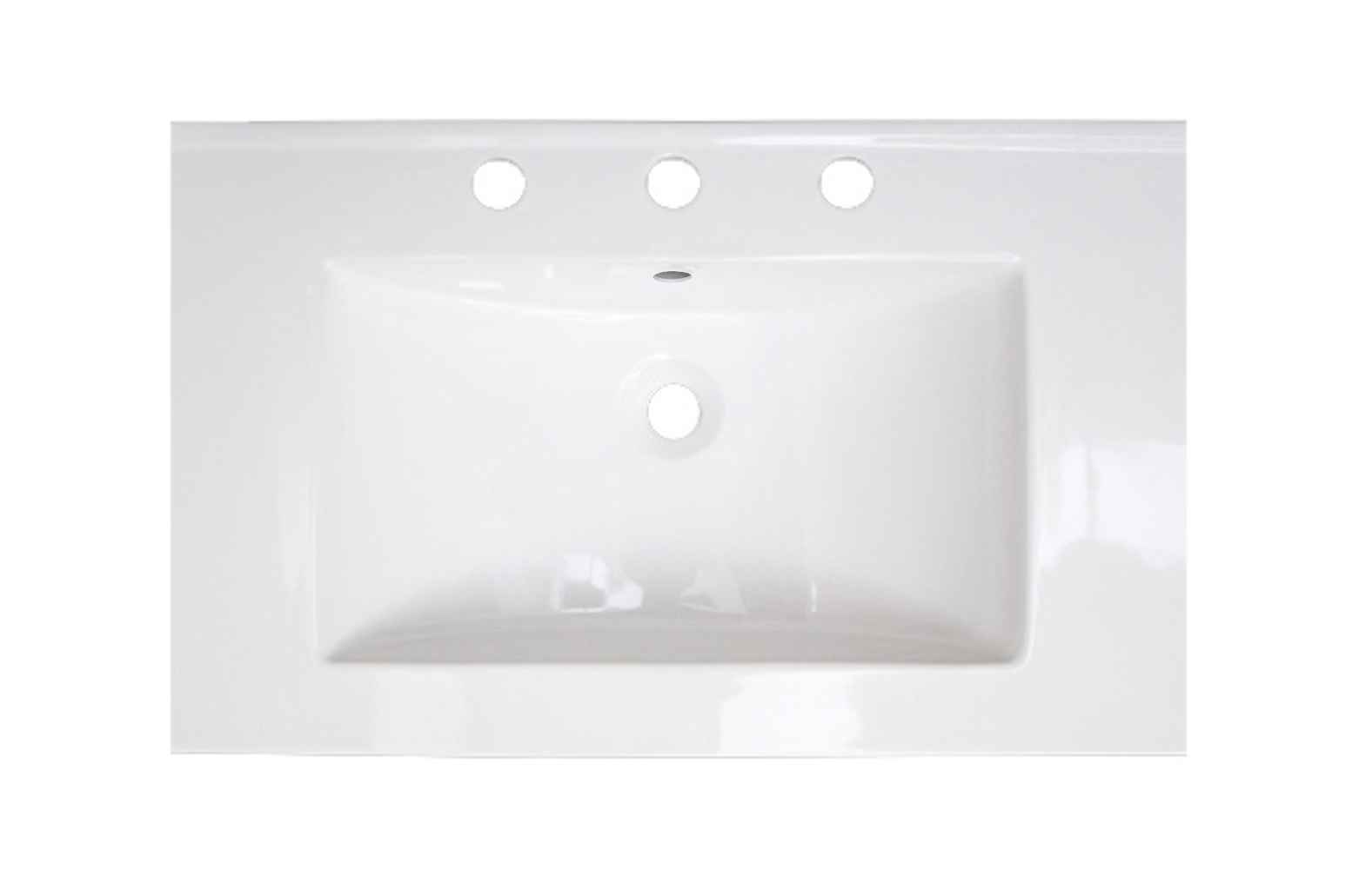 24-in. W 3H8-in. Ceramic Top Set In White Color - Drain Incl.