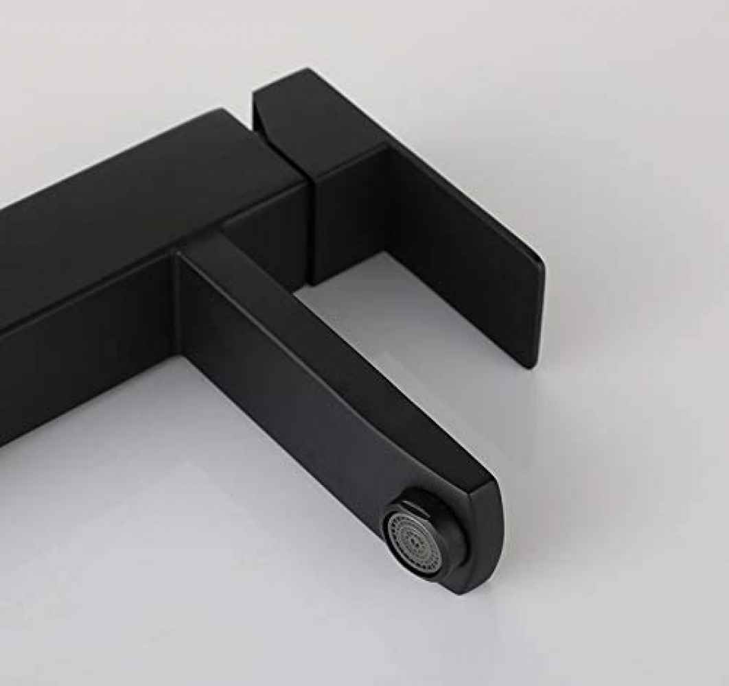 1 Hole Black Bathroom Sink Faucet Black Lead Free Brass