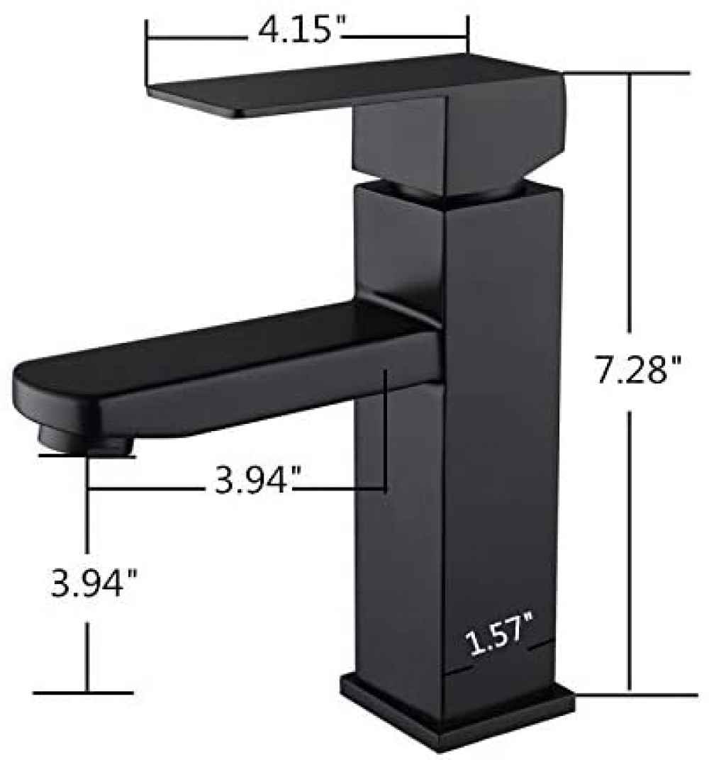 1 Hole Black Bathroom Sink Faucet Black Lead Free Brass