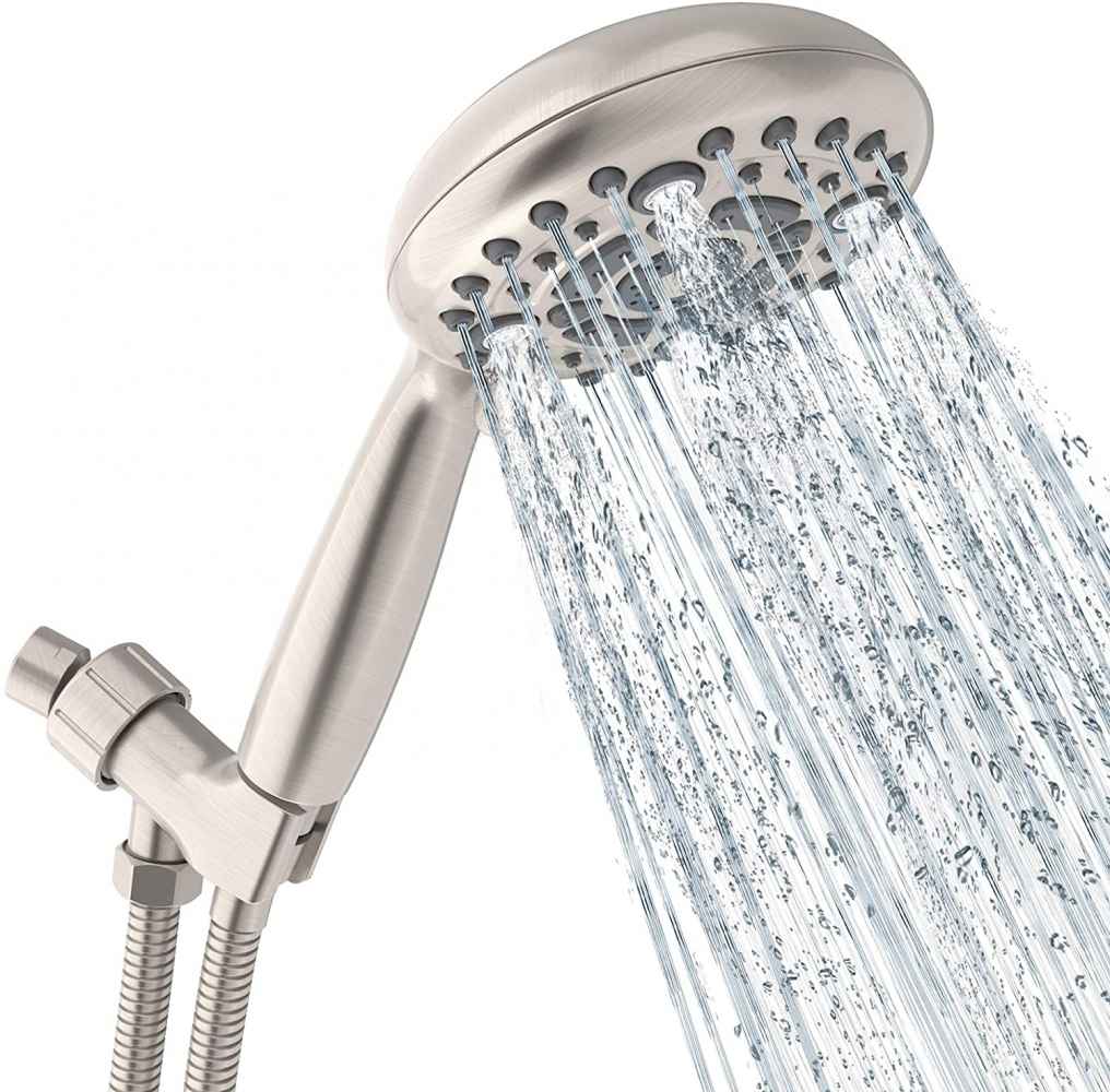 Brushed Nickel Wall Mount Stainless Steel Round Shower Head