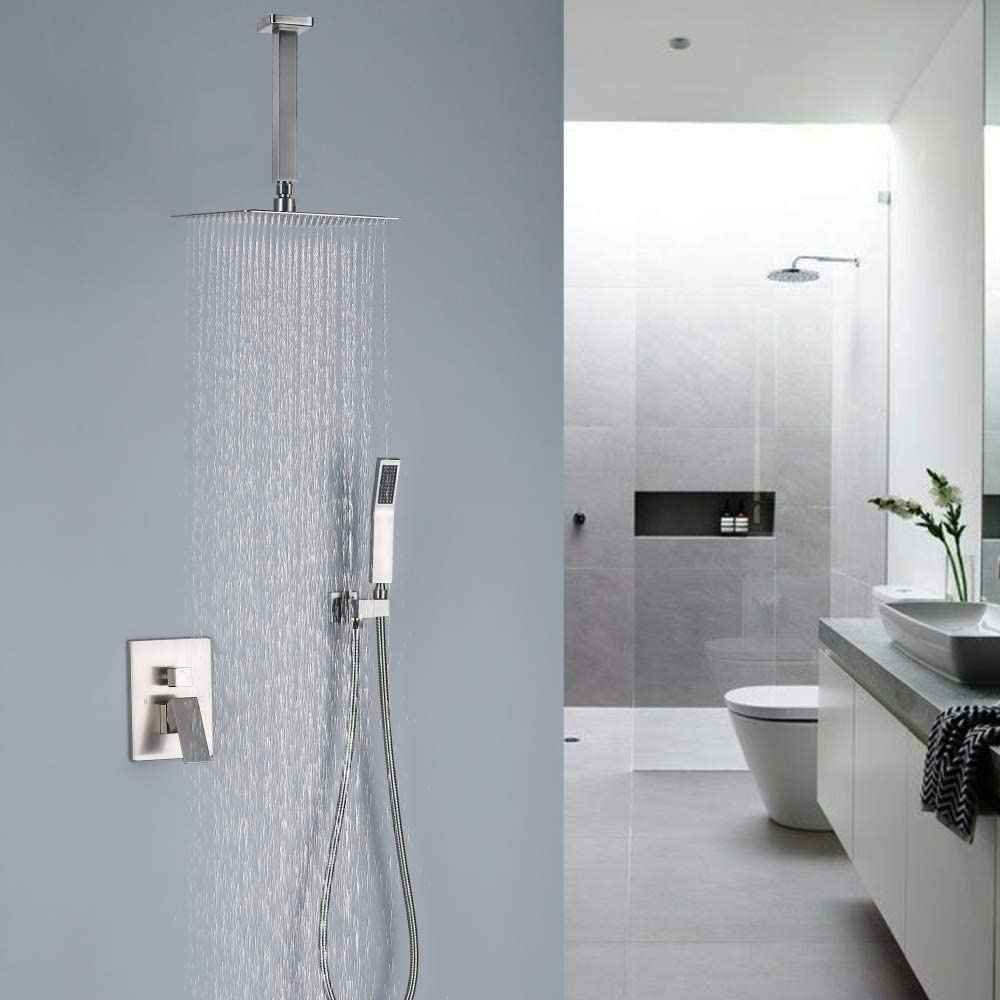 7.87-in. x 78.74-in. Shower Kit Brushed Nickel Stainless Steel