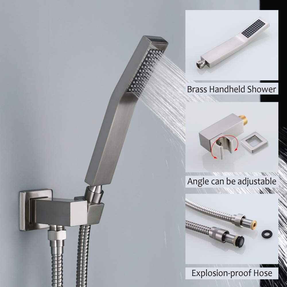 7.87-in. x 78.74-in. Shower Kit Brushed Nickel Stainless Steel