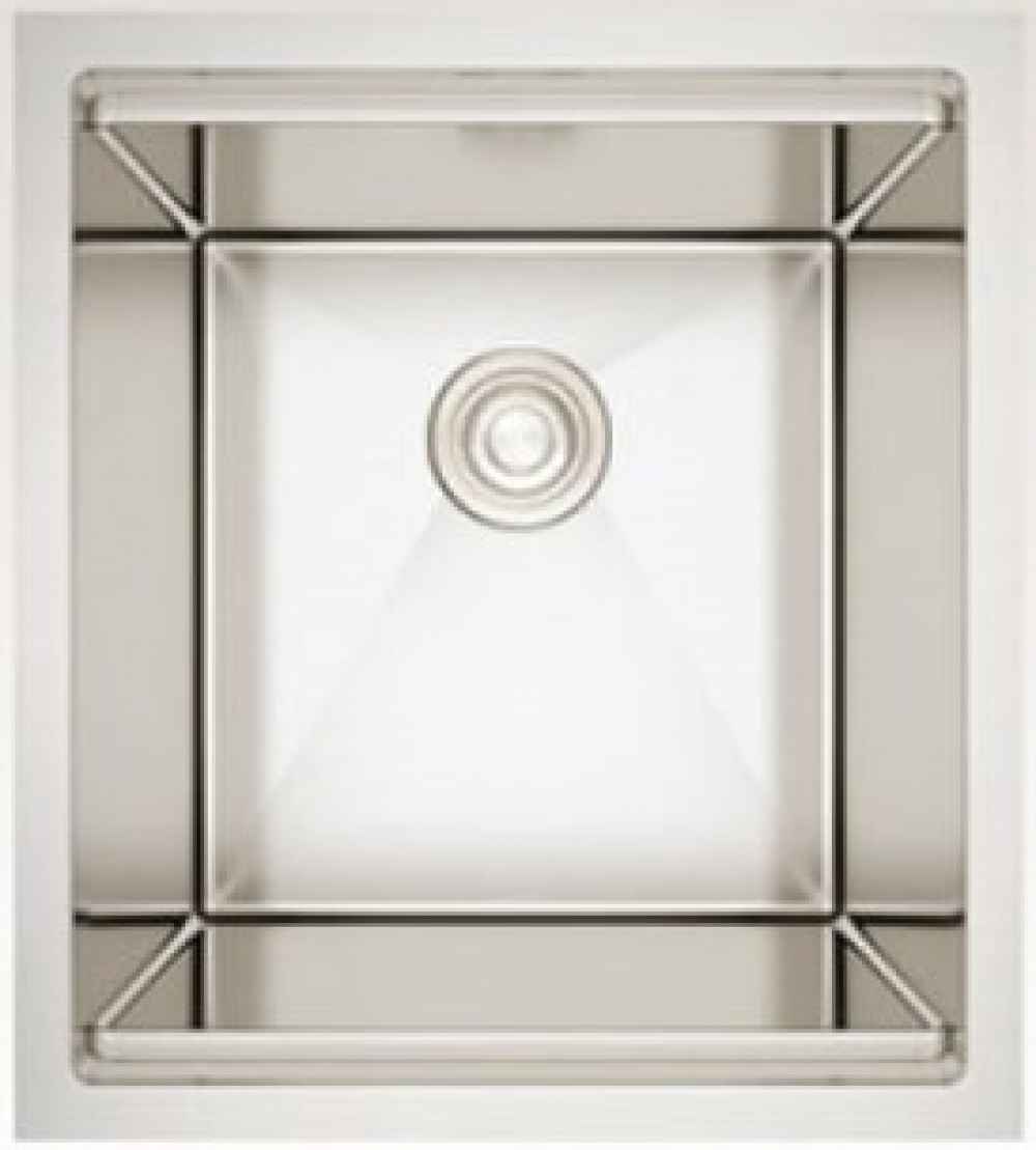 17-in. W Stainless Steel Kitchen Sink With 1 Bowl And 16 Gauge