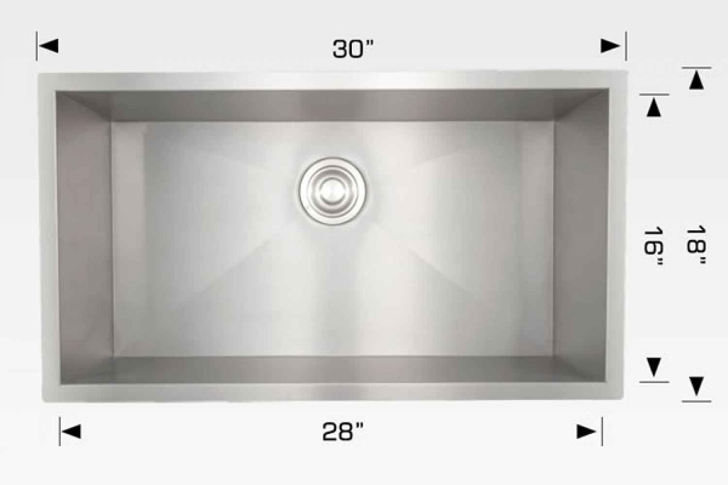 30-in. W CSA Approved Stainless Steel Kitchen Sink With 1 Bowl And 18 Gauge