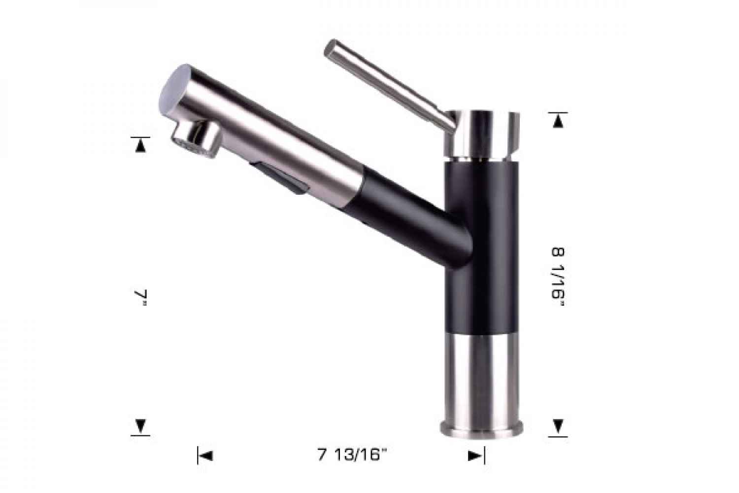 1 Hole Stainless Steel Kitchen Sink Faucet Stainless Steel Stainless Steel