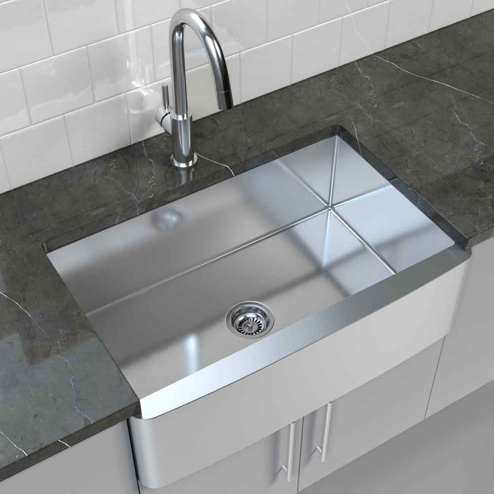 31-in. W Stainless Steel Kitchen Sink With 1 Bowl And 16 Gauge
