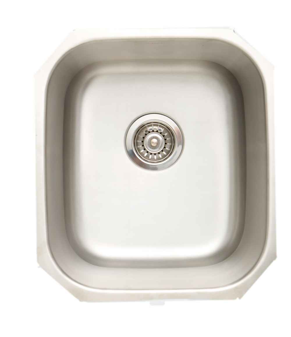 15-in. W CSA Approved Stainless Steel Kitchen Sink With 1 Bowl And 18 Gauge