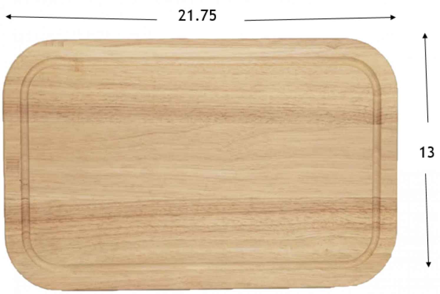 13-in. x 1-in. Solid Wood  Kitchen Cutting Board In Oak