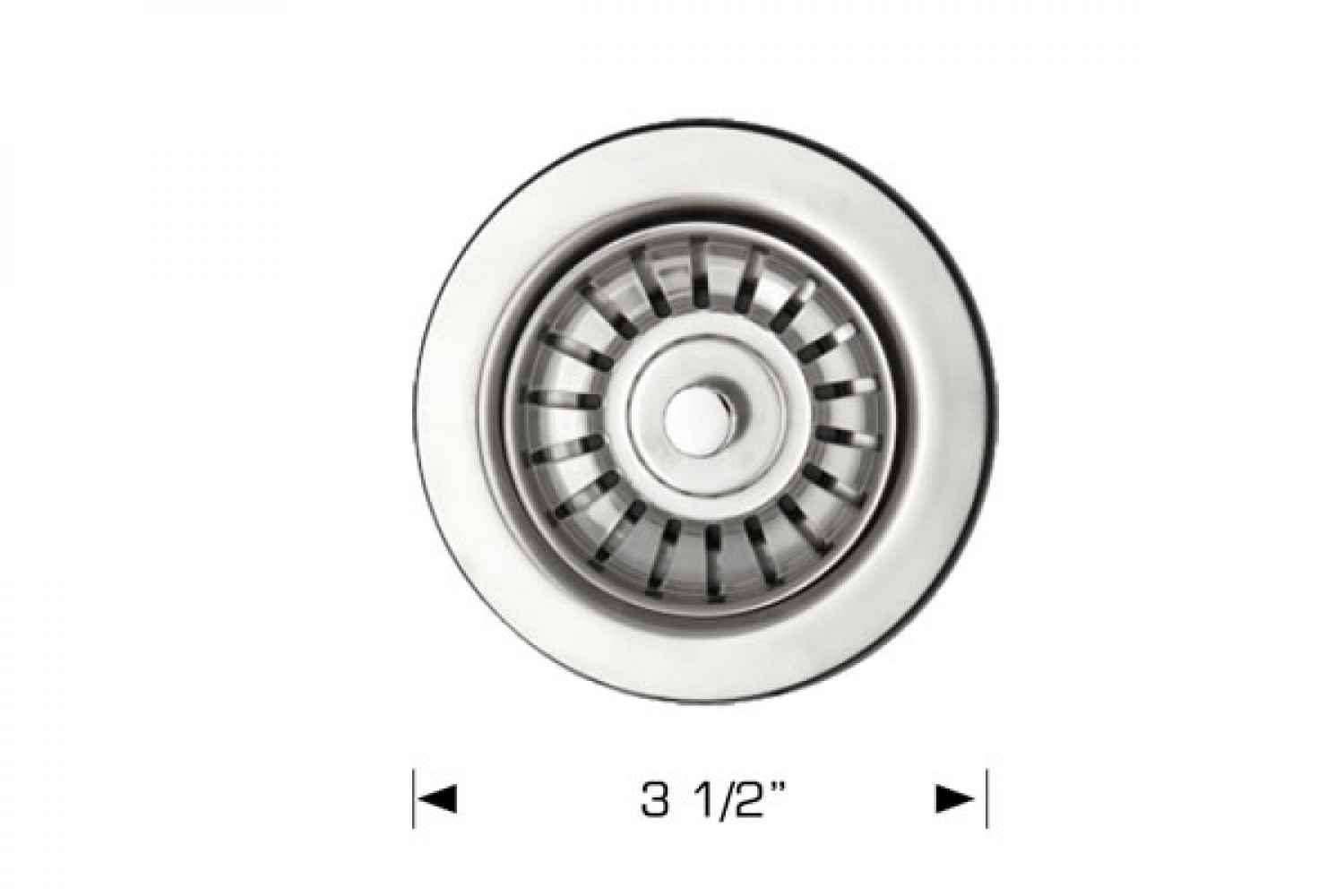 Round Brushed Nickel Kitchen Sink Strainer Stainless Steel