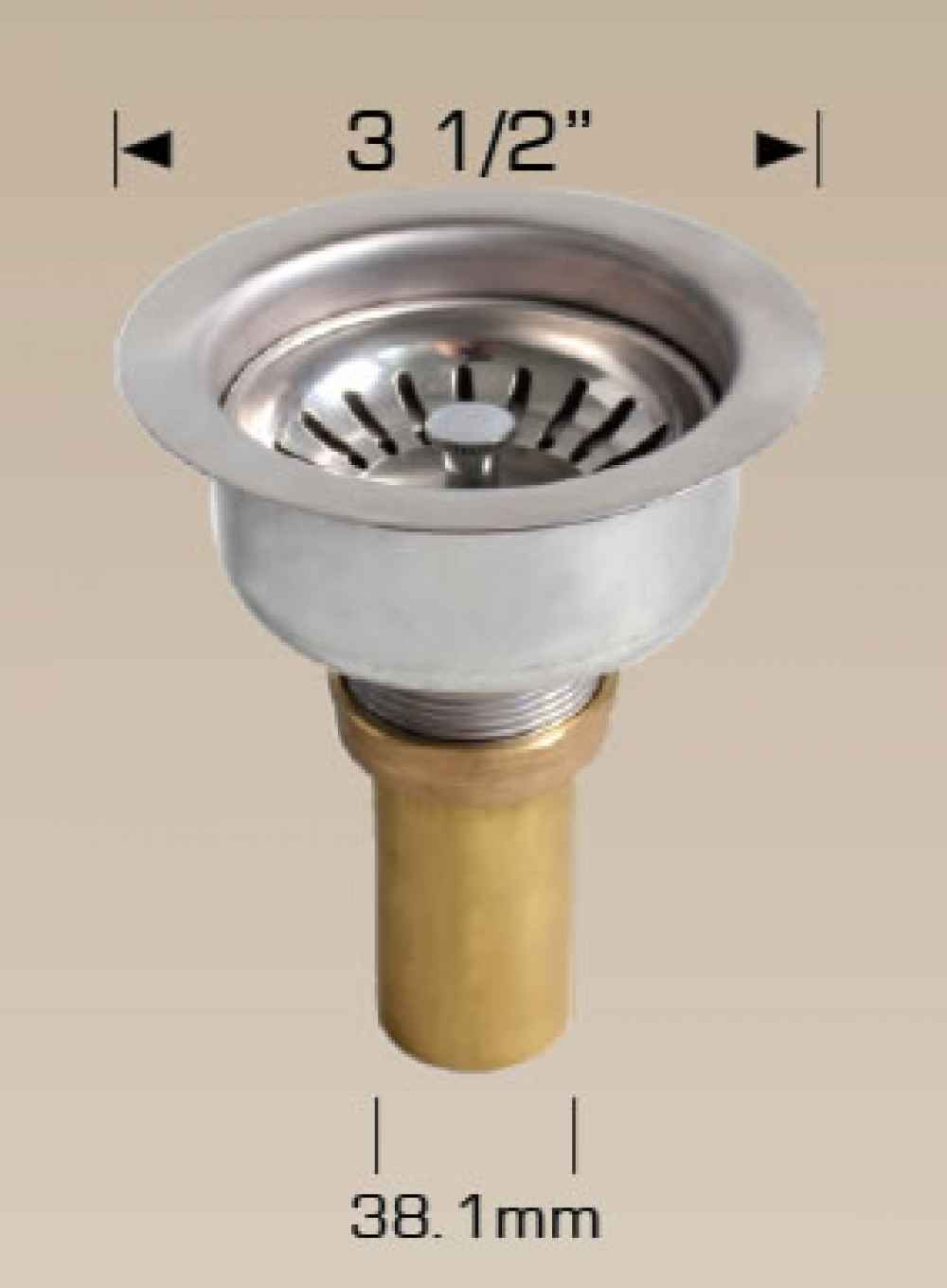 Round Brushed Nickel Kitchen Sink Strainer Stainless Steel