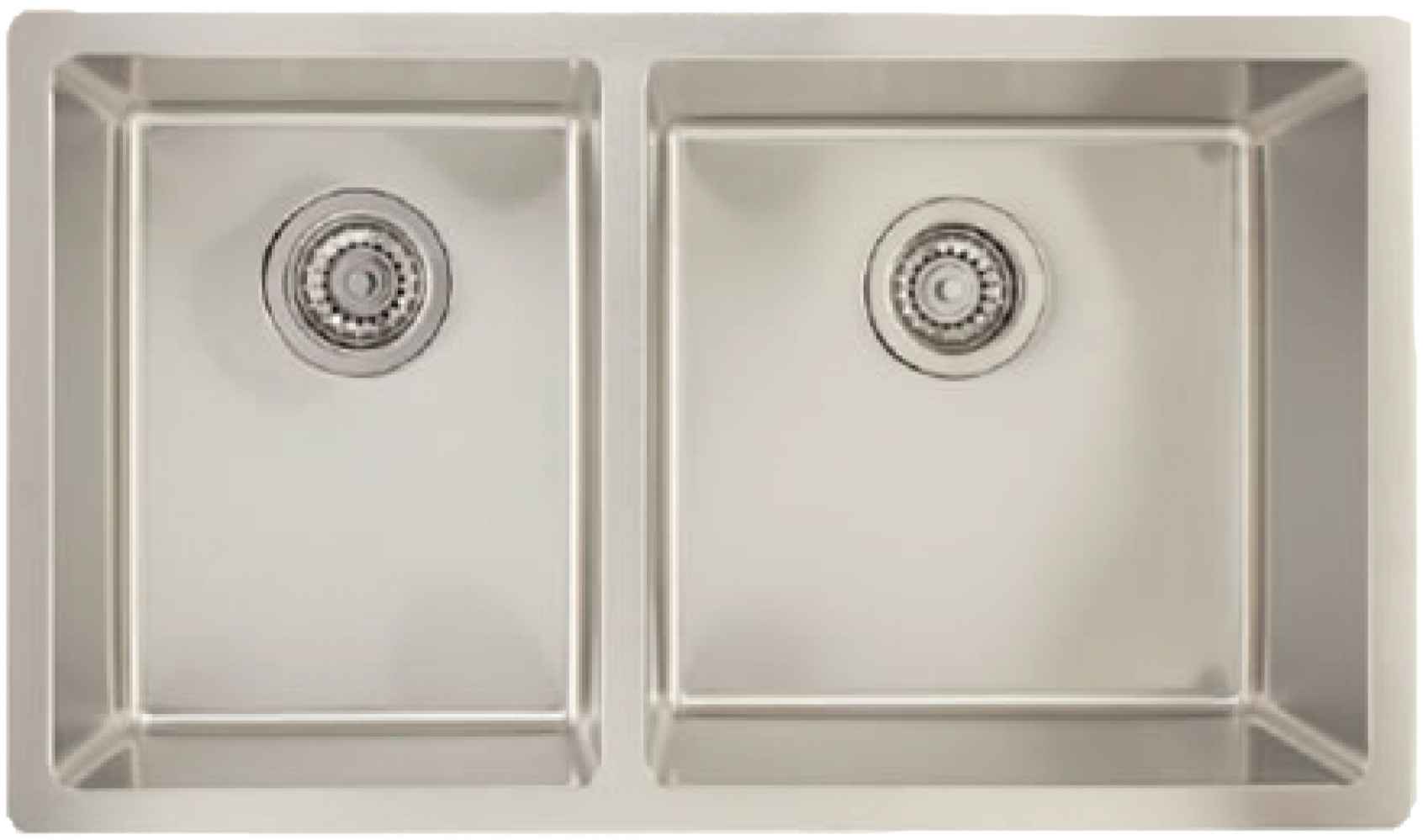 31.5-in. W Stainless Steel Kitchen Sink With 2 Bowl And 18 Gauge