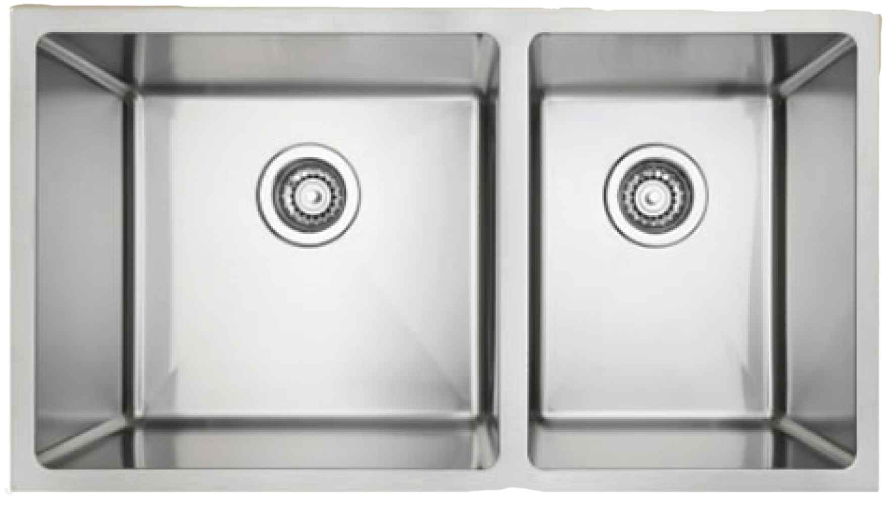 32-in. W Stainless Steel Kitchen Sink With 2 Bowl And 18 Gauge
