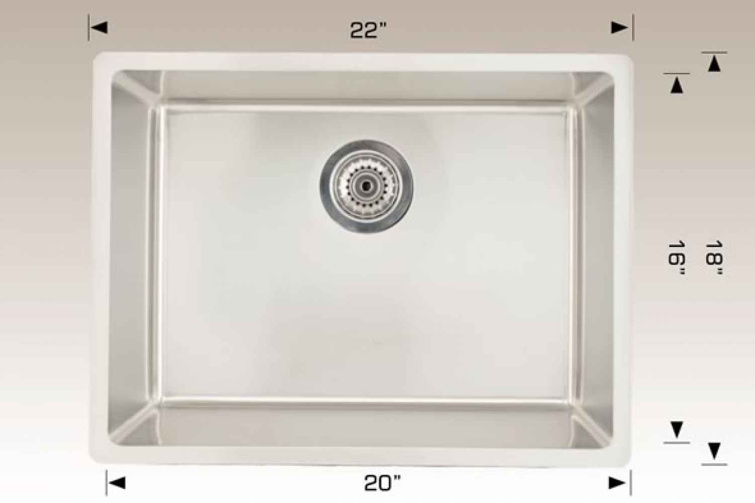 22-in. W Stainless Steel Laundry Sink With 1 Bowl And 18 Gauge
